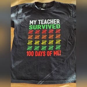 100 Days of School Shirt Kids 100th Day of School T-Shirt Small NWOT